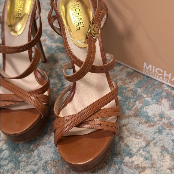 Michael Kors Brown Strappy Heels - Picture 2 of 5